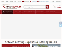 Tablet Screenshot of movingsupplies.ca